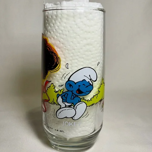 Vintage Smurf Glasses from 1982-1983, lot of 13 - Picture 8 of 16